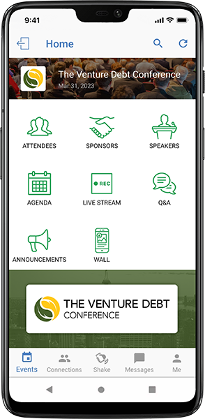 The Venture Debt Conference event app